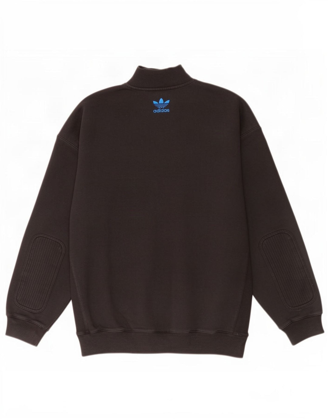 Hanorac pentru bărbați Adidas, cu fermoar și gât, Jumper mare, negru, bumbac