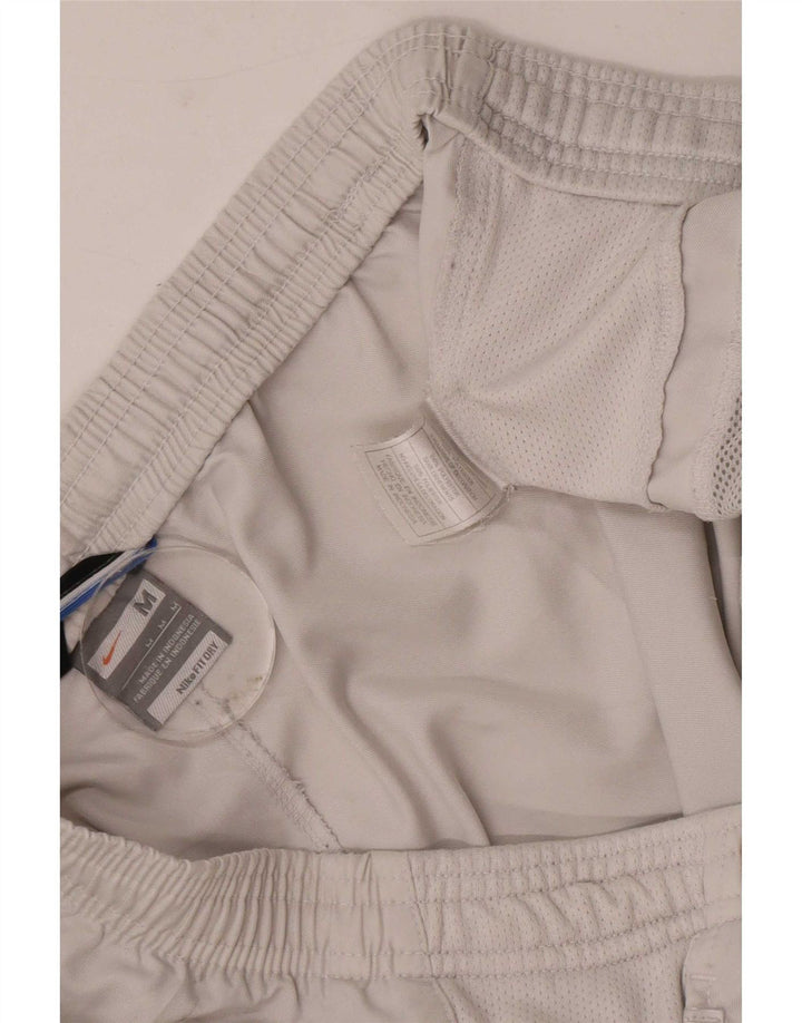Pantaloni scurți sport Nike pentru bărbați, poliester alb mediu