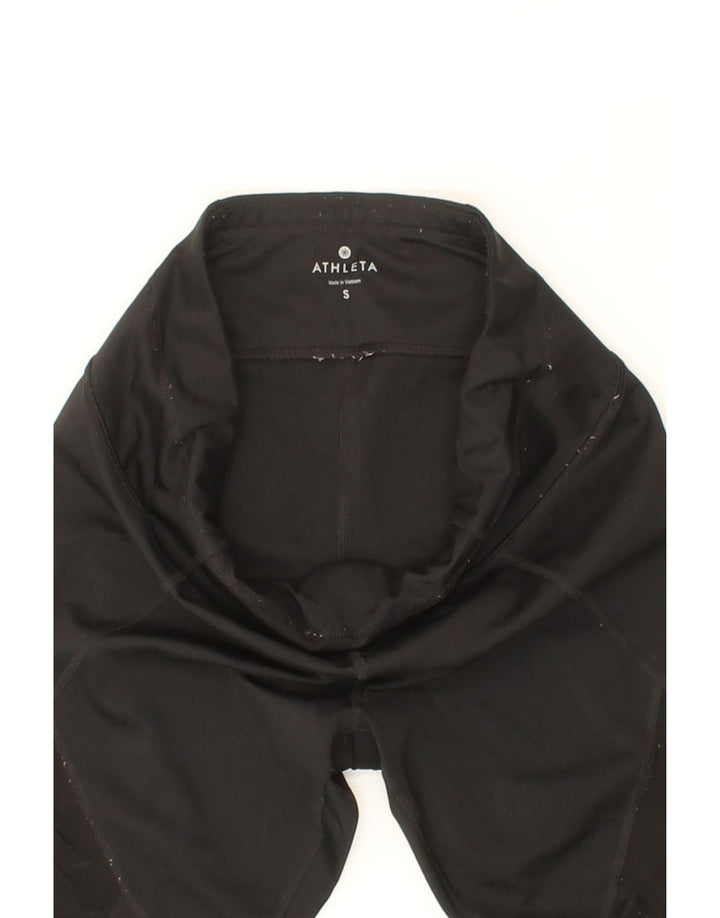 ATHLETA Womens Capri Leggings UK 10 Small  Black Polyester Vintage Athleta and Second-Hand Athleta from Messina Hembry 