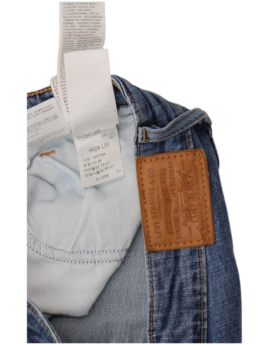 Blugi skinny cu talie mare 721 LEVI'S L29 L32 Blue Lyocell