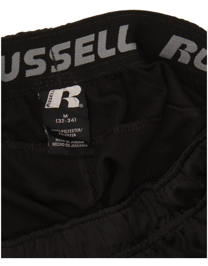 Pantaloni scurți sport Dri-Power pentru bărbați RUSSELL ATHLETIC, poliester mediu negru