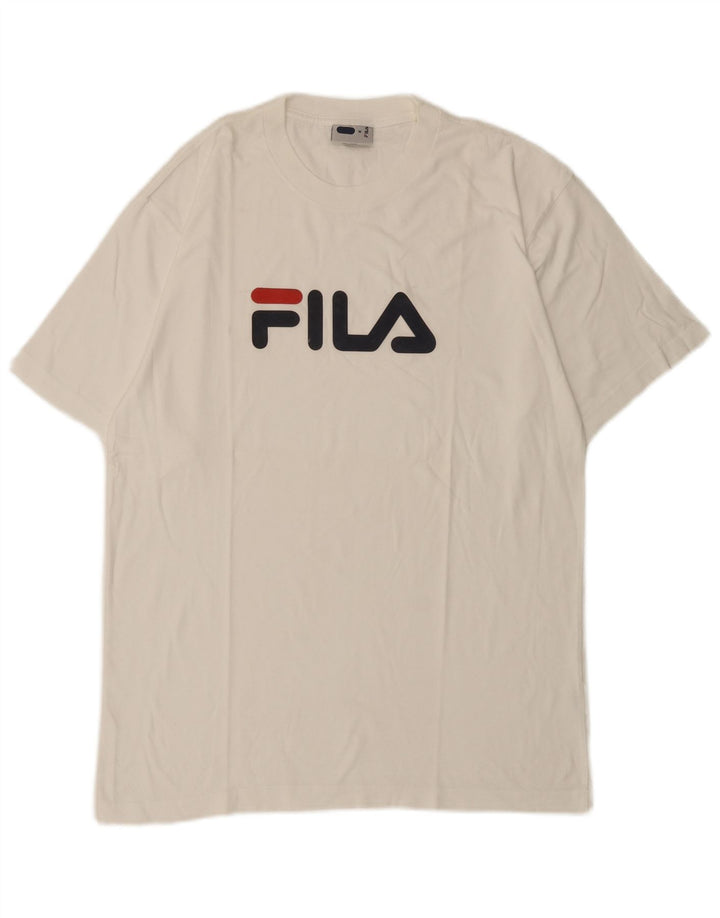 Tricou grafic pentru bărbați Fila Top Mediu Alb