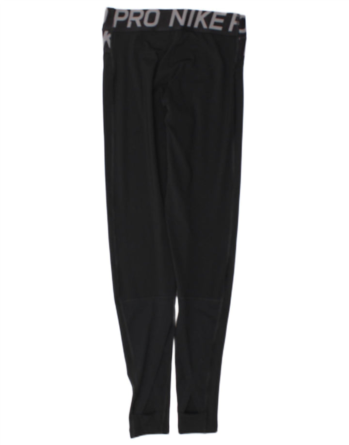 Leggings Nike Dri Fit Graphic pentru femei UK 8 Small Negru Poliester