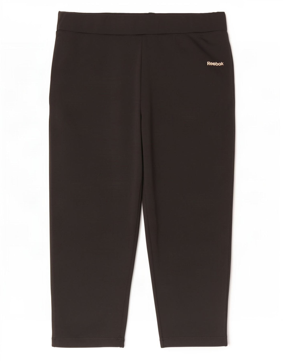 Leggings Capri pentru femei Reebok UK 12 Poliester mediu negru