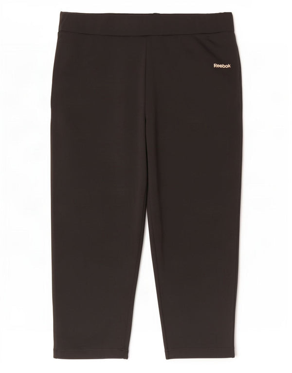 Leggings Capri pentru femei Reebok UK 12 Poliester mediu negru