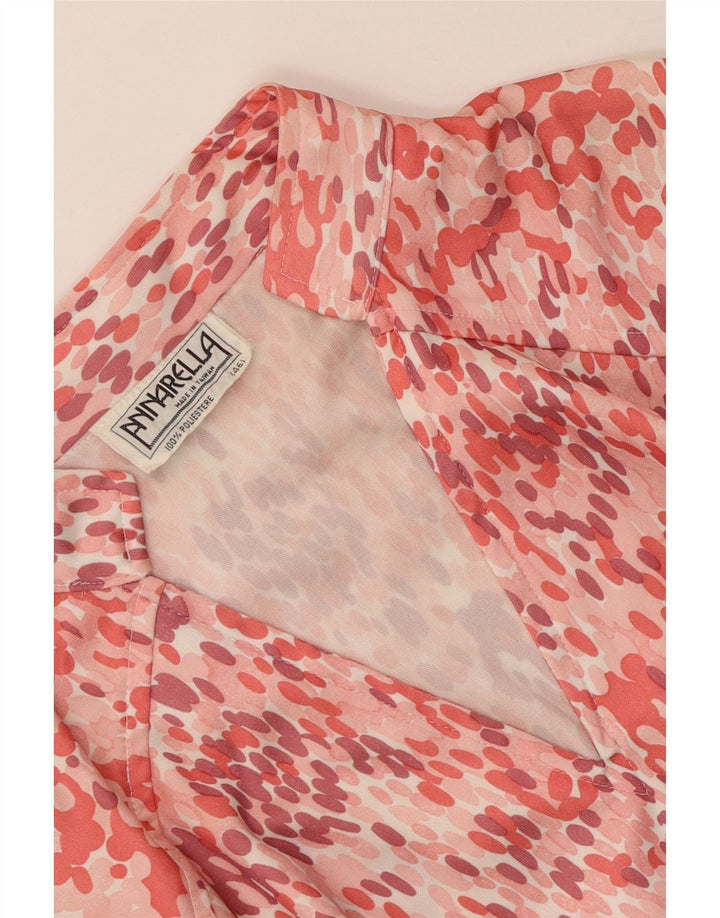 ANNARELLA Rochie A-Line cu mânecă lungă pentru femei IT 46 Large Pink Spotted