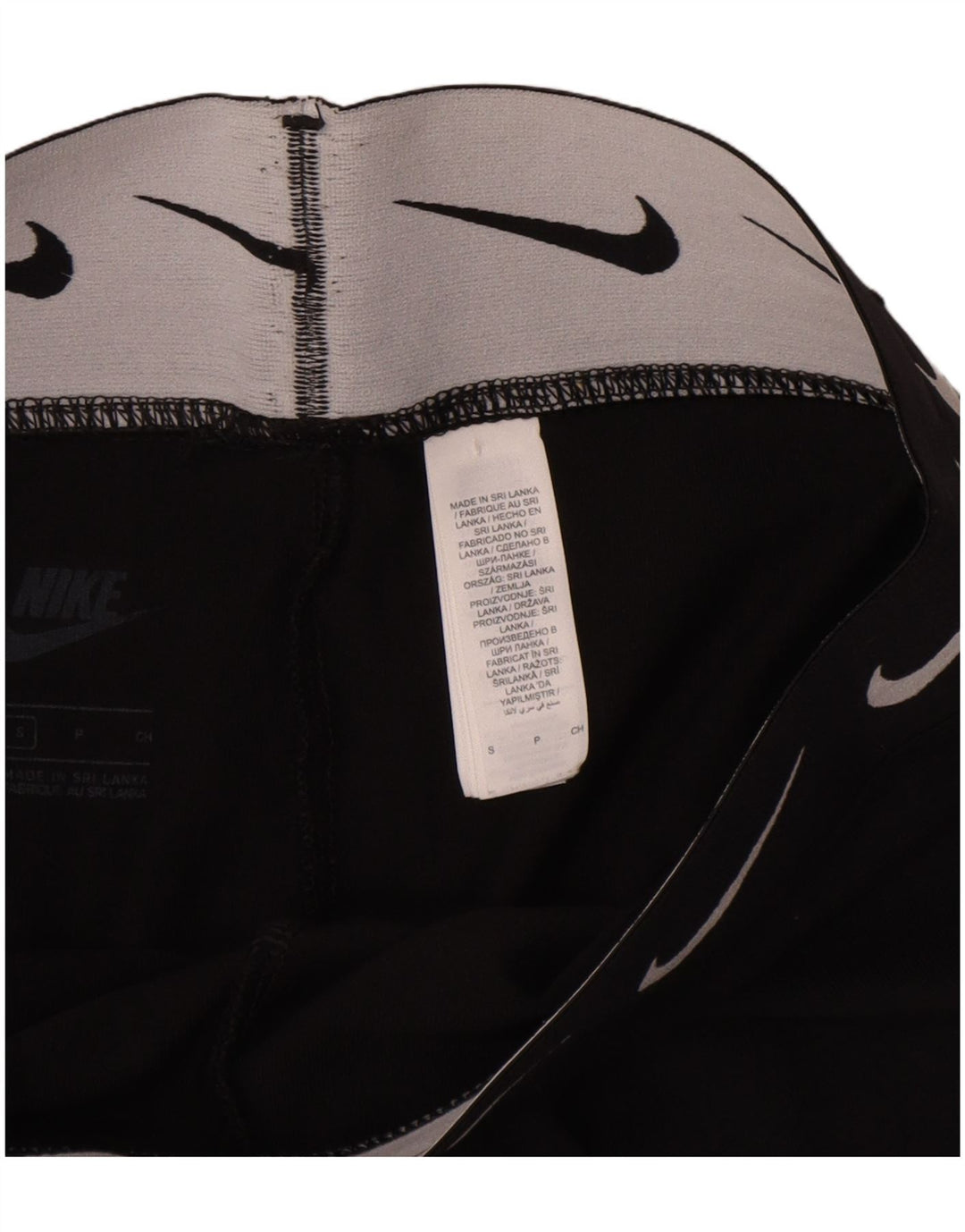 Leggings grafic Nike pentru femei UK 8 Small Black Bumbac