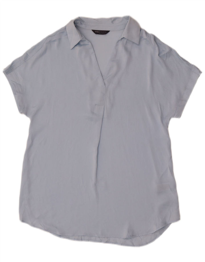 Top cu tunică pentru femei Marks & Spencer UK 8 Small Blue Poliester