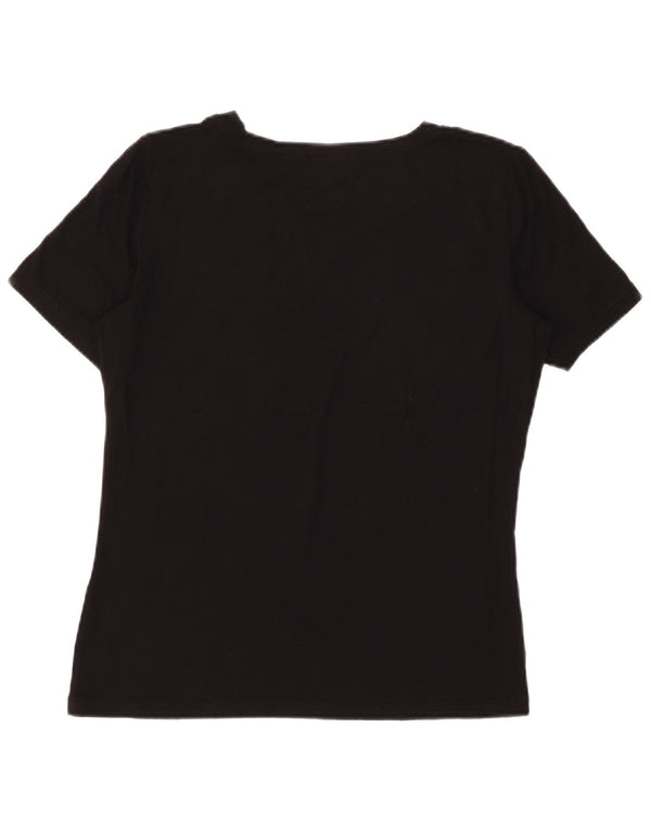Tricou cu grafic pentru femei Luisa Spagnoli Top UK 14 Medium Black