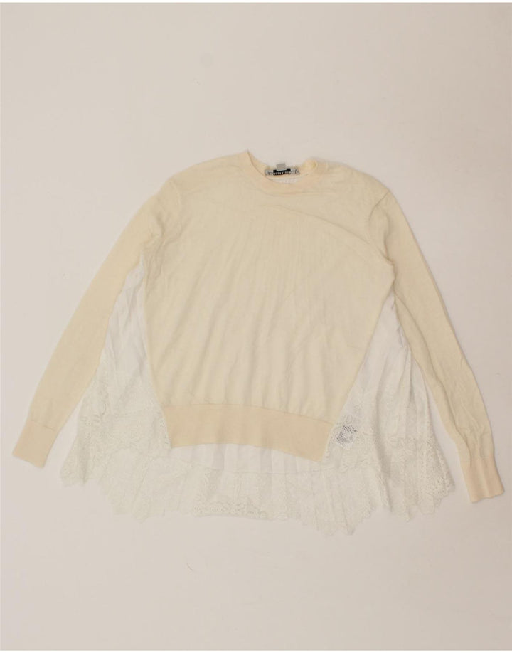 ALL SAINTS Womens Blouse Top UK 6 XS Off White Wool Vintage All Saints and Second-Hand All Saints from Messina Hembry 