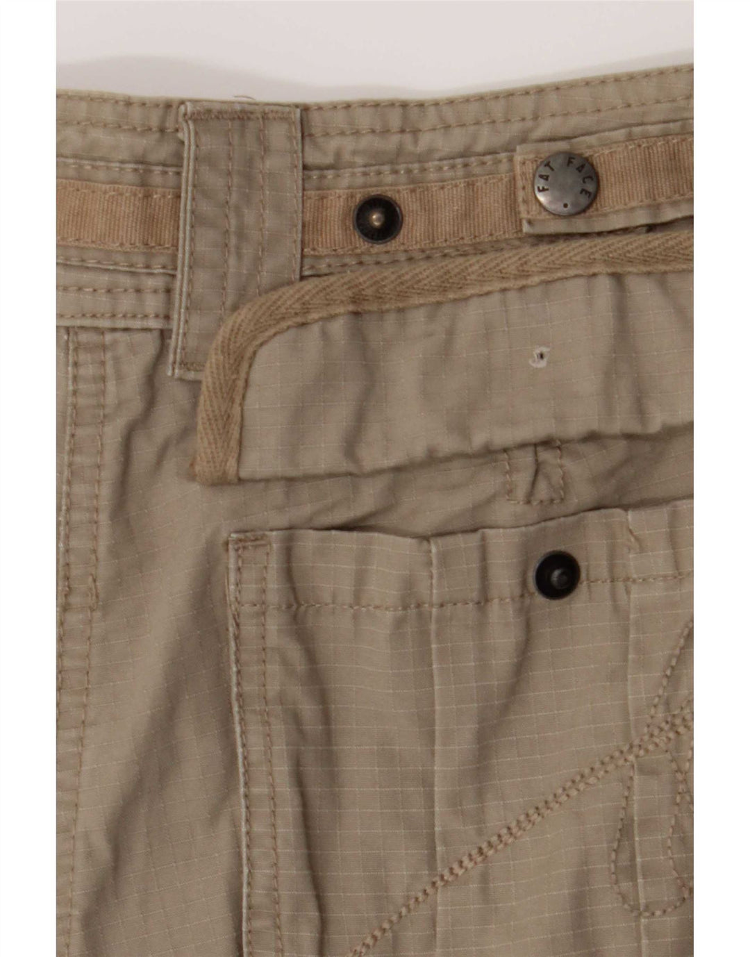 Pantaloni scurti cargo pentru femei Fat Face UK 12 Medium W30 Kaki Bumbac