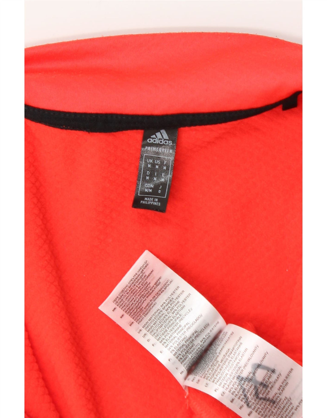 Trening pentru bărbați, cu grafic, cu fermoar și gât, din poliester roșu mediu