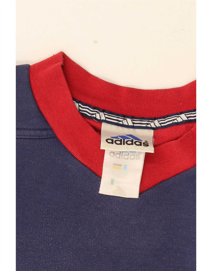 Hanorac pentru bărbați Adidas Jumper Mediu Bleumarin Colorblock