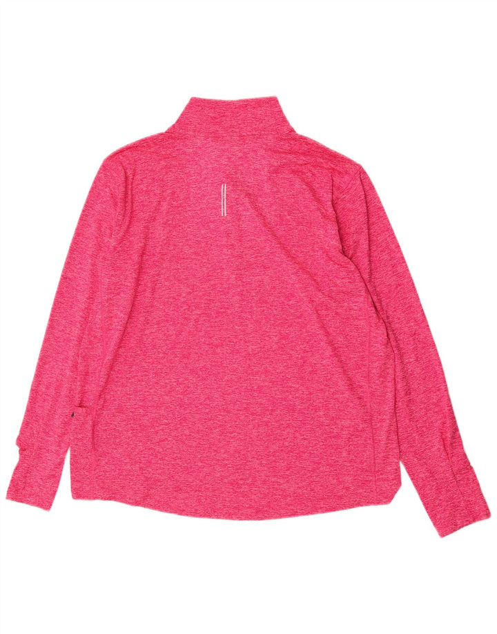 Top de trening Nike pentru bărbați Dri Fit alergare cu fermoar și gât, XL, roz pete
