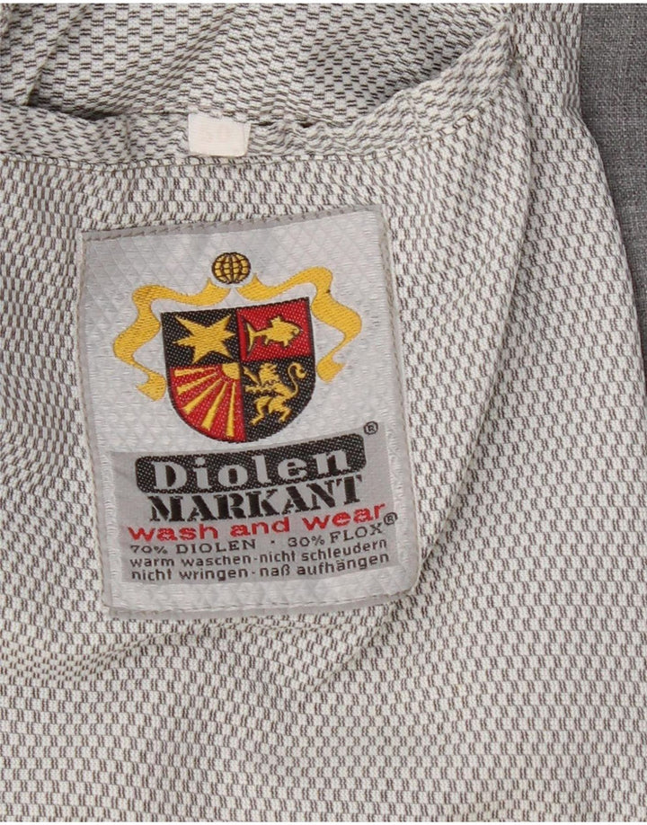 DIOLEN Mens 4 Button Blazer Jacket IT 50 Large Grey Vintage Diolen and Second-Hand Diolen from Messina Hembry 