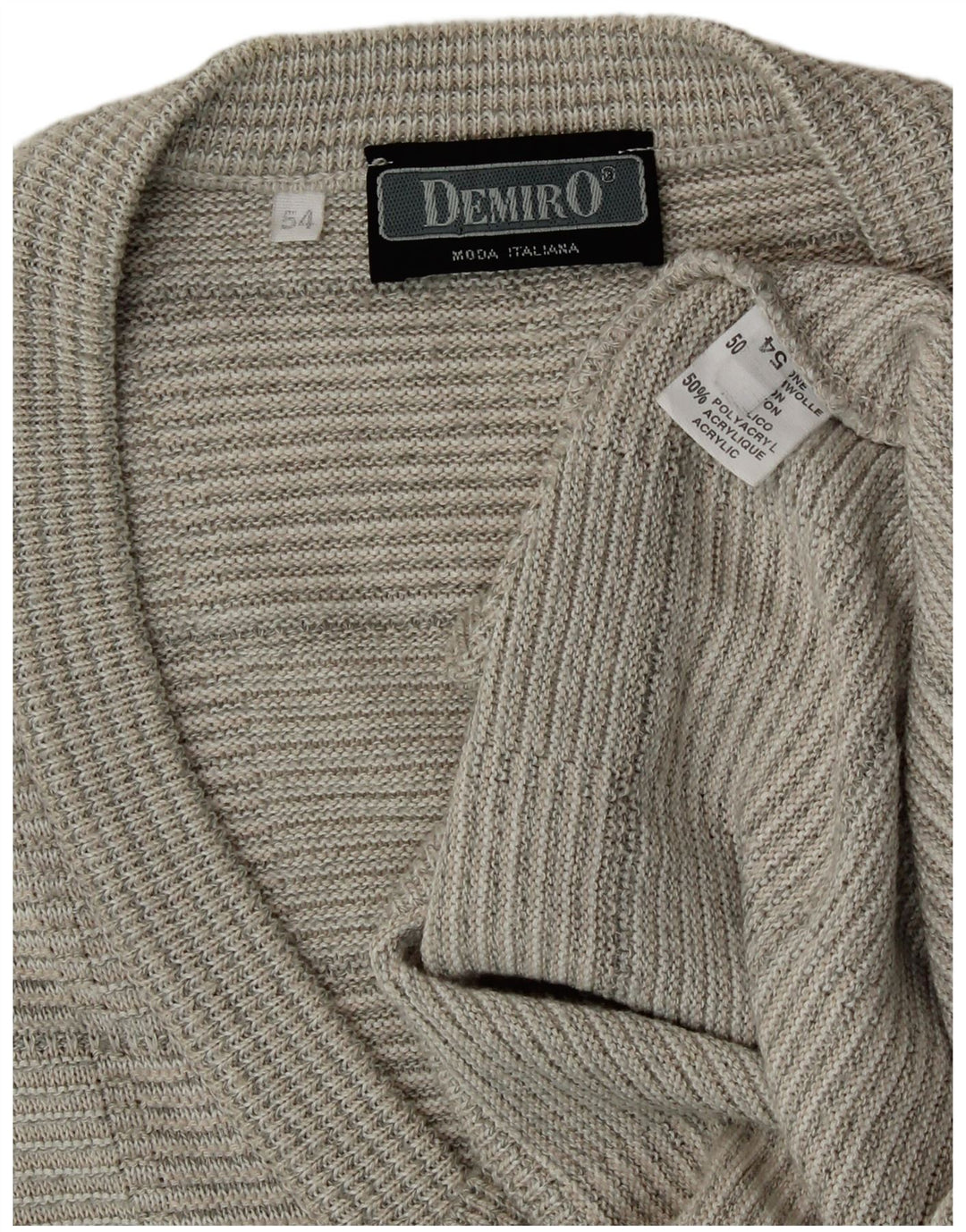 Pulover cardigan pentru bărbați Demiro IT 54 XL bumbac geometric gri