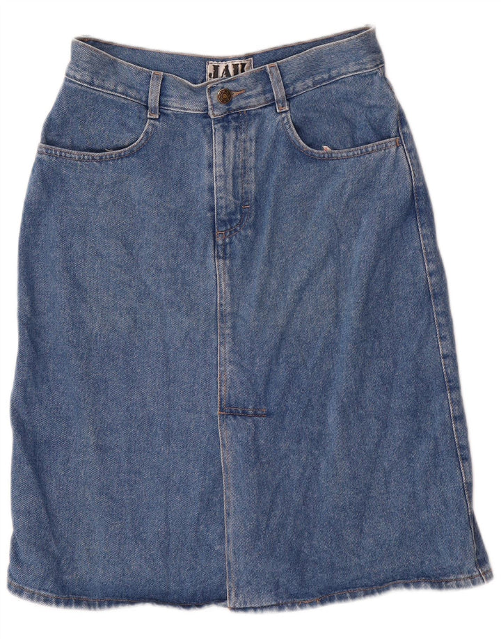 Fusta de blugi pentru femei VINTAGE IT 42 Medium W30 Bumbac albastru