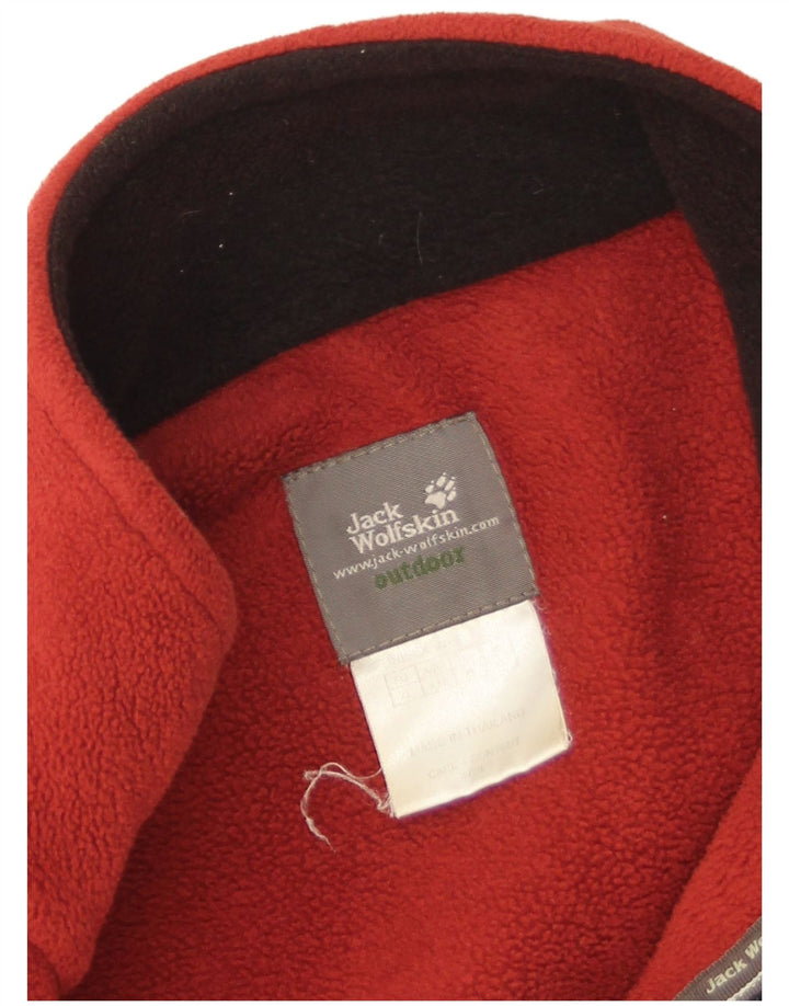 Jack Wolfskin Mens Liner Fleece Jacket UK 42 XL Poliester roșu