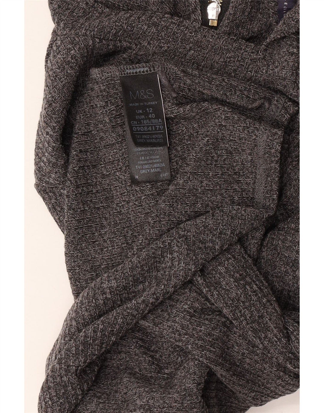Rochie cu mânecă lungă pentru femei Marks & Spencer UK 12 Medium Gri Pete