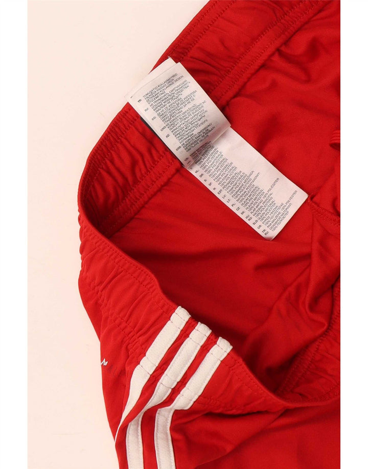 Pantaloni scurți sport Adidas pentru femei UK 14 Poliester roșu mediu