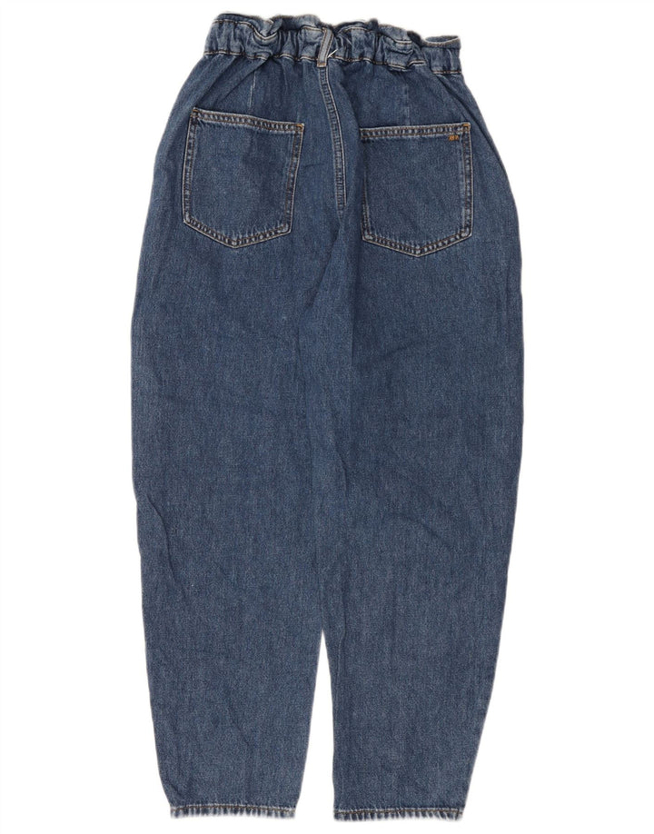 Blugi cu talie înaltă ZARA pentru femei, crop, cu talie înaltă, EU 38 Mici W28 L25 Albastru