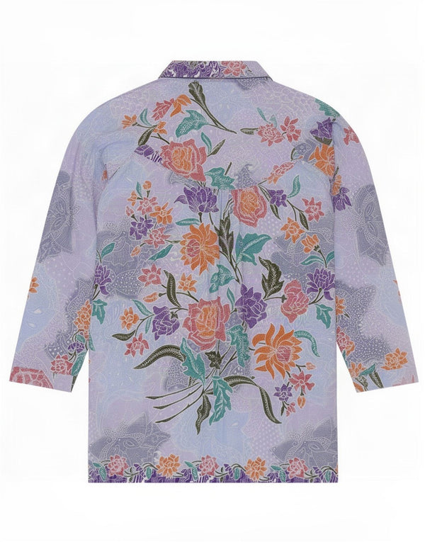 Rochie tunică vintage pentru femei UK 14 Medium Purple Floral