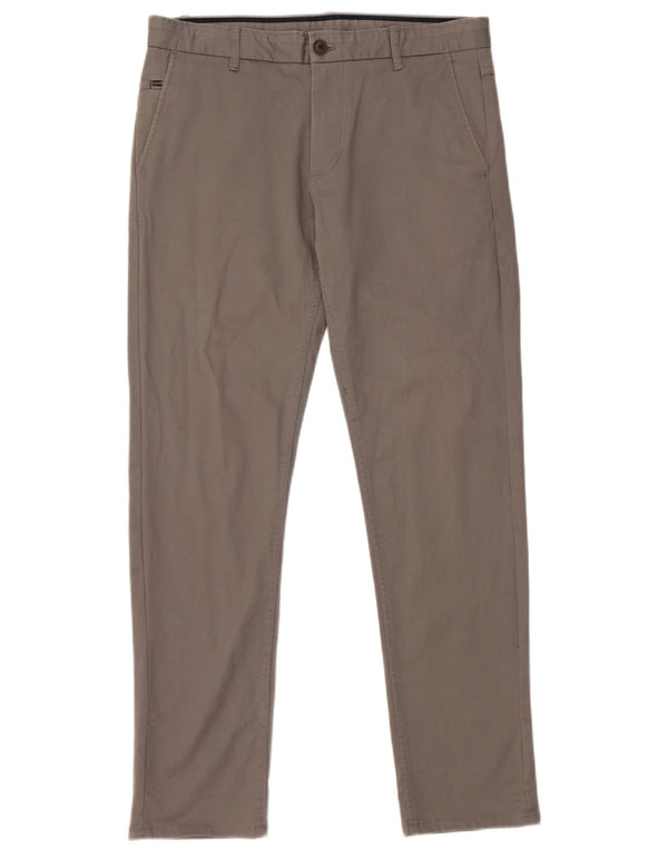 Pantaloni chino slim pentru bărbați Zara EU 42 Large W32 L30 Gri