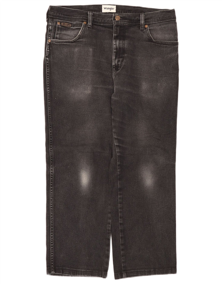 Blugi drepte pentru bărbați Wrangler Texas W36 L26 bumbac negru