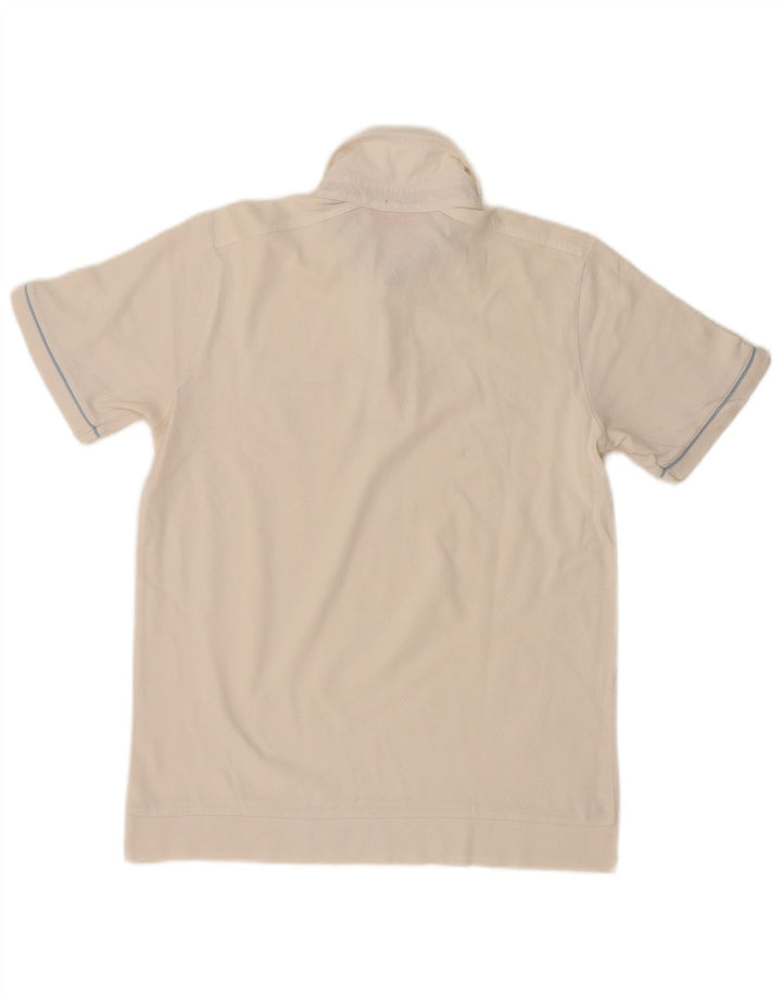 PUMA Mens Graphic Polo Shirt Medium Off White