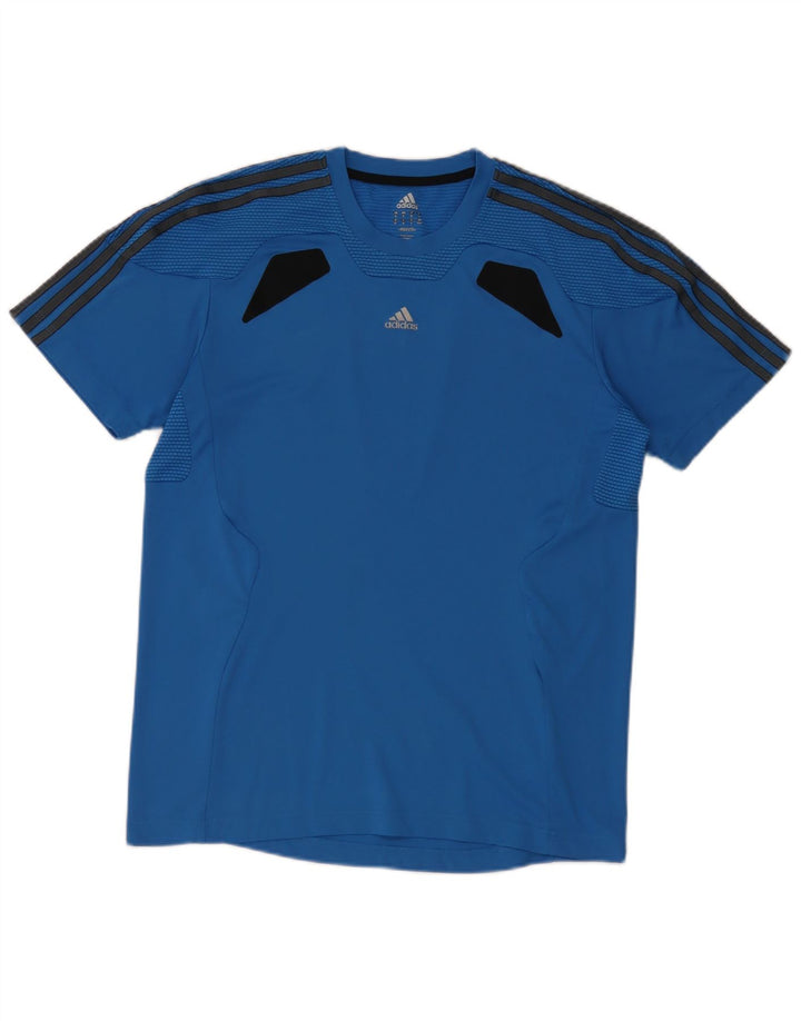 Tricou Adidas Climacool pentru bărbați Top Mediu Albastru Poliester Colorblock
