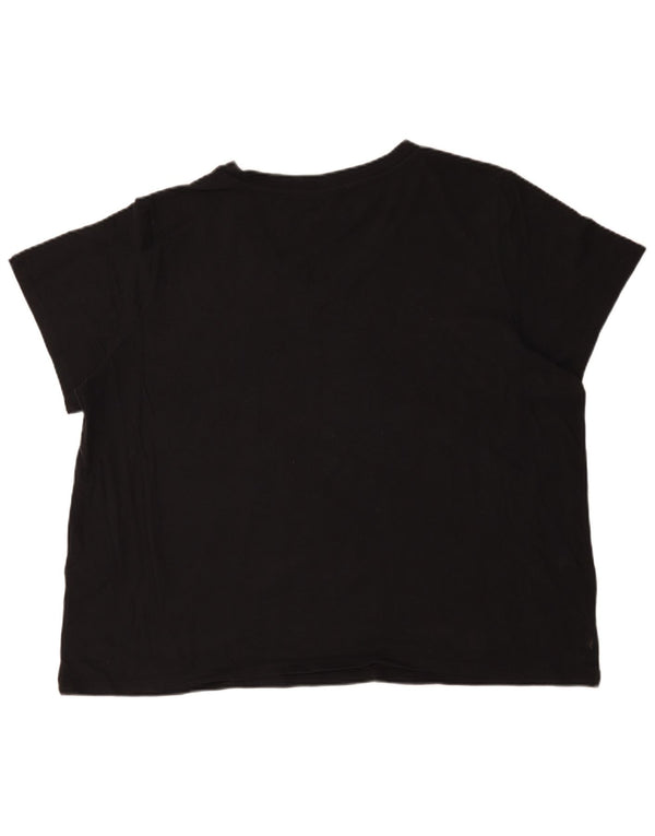 Tricou supradimensionat Levi's pentru femei UK 22 3XL Bumbac negru