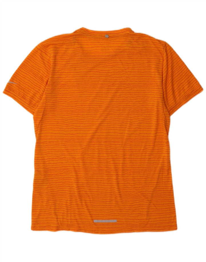 Tricou Nike Dri Fit pentru bărbați Top Medium Orange Pinstripe Poliester