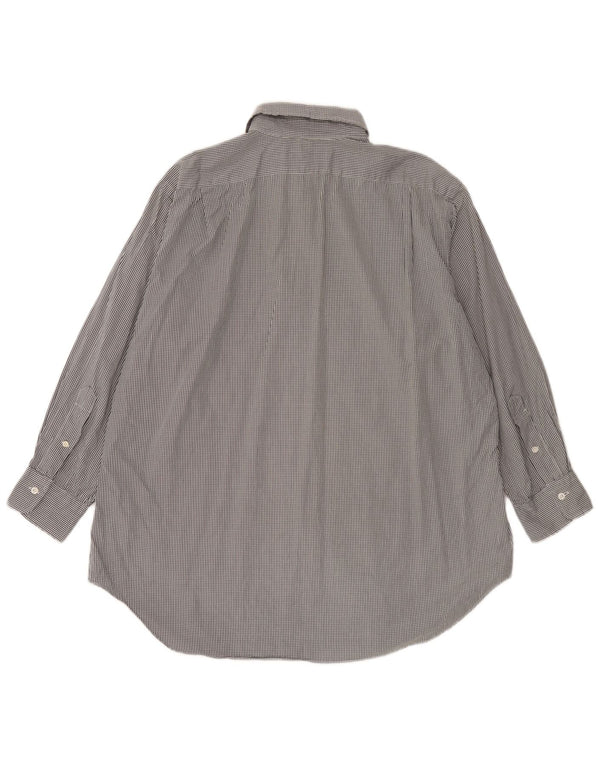 Cămașă Philip Polo Ralph Lauren pentru bărbați, mărimea 17 XL, bumbac vichy negru
