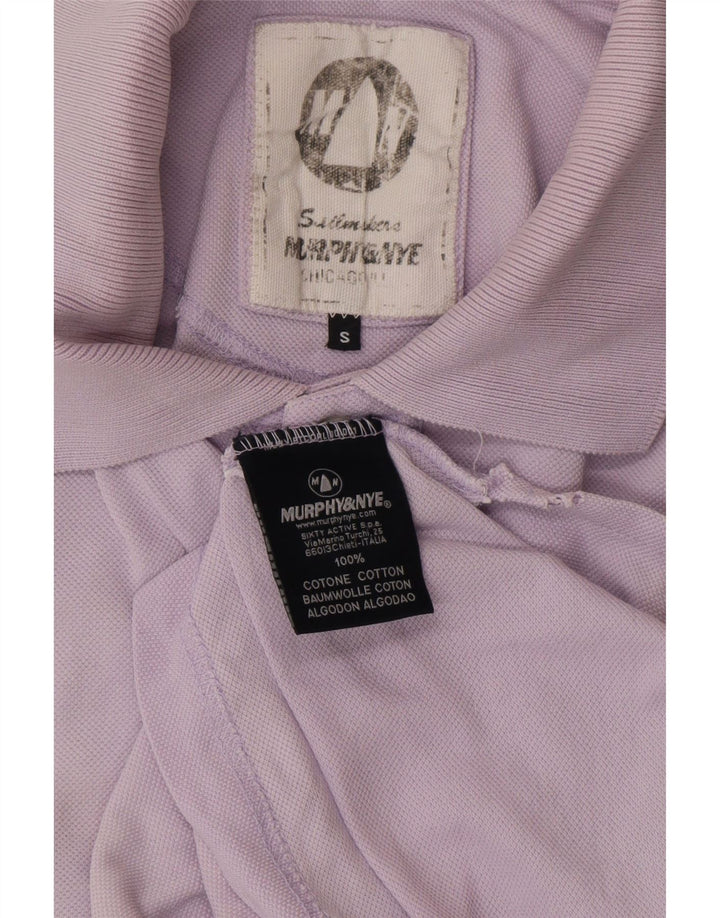 MURPHY & NYE Tricou polo pentru femei UK 10 Bumbac violet mic