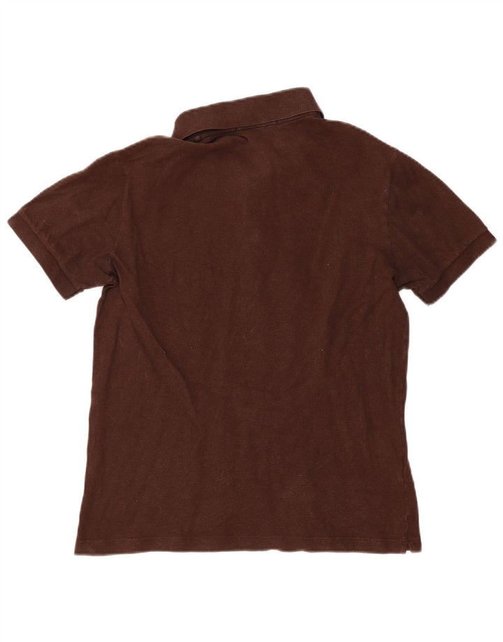 Cămașă polo Fred Perry pentru bărbați, bumbac maro mic