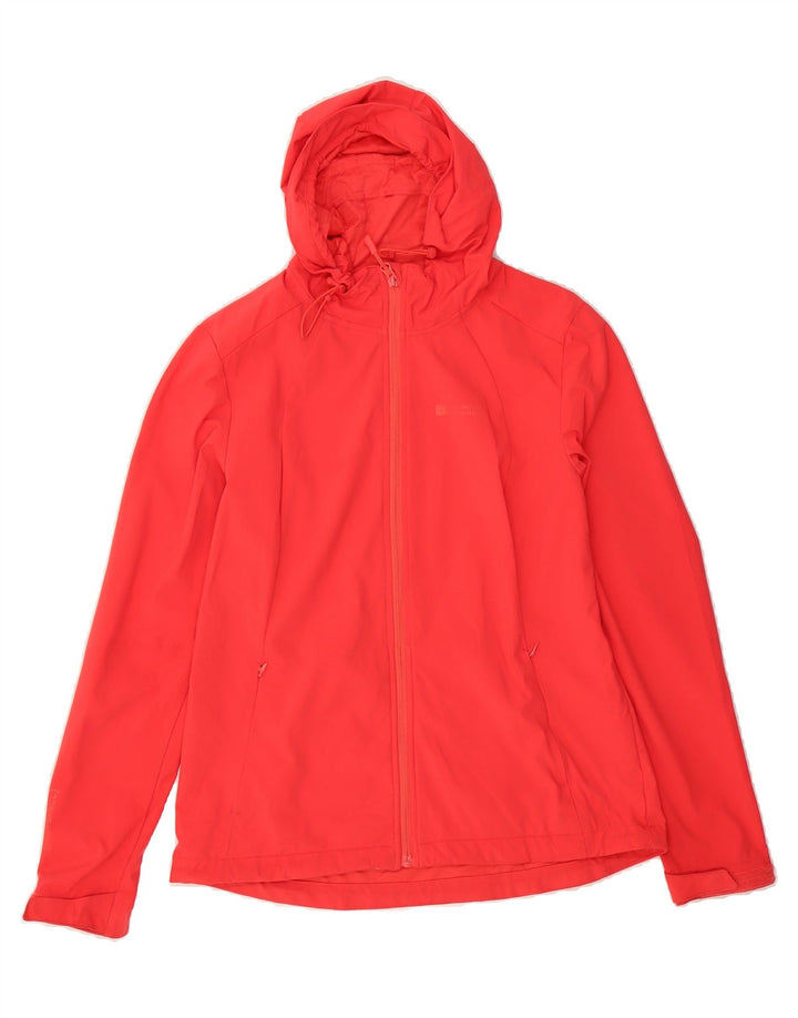MOUNTAIN WAREHOUSE Womens Hooded Rain Jacket UK 12 Medium Red Polyester Vintage Mountain Warehouse and Second-Hand Mountain Warehouse from Messina Hembry 