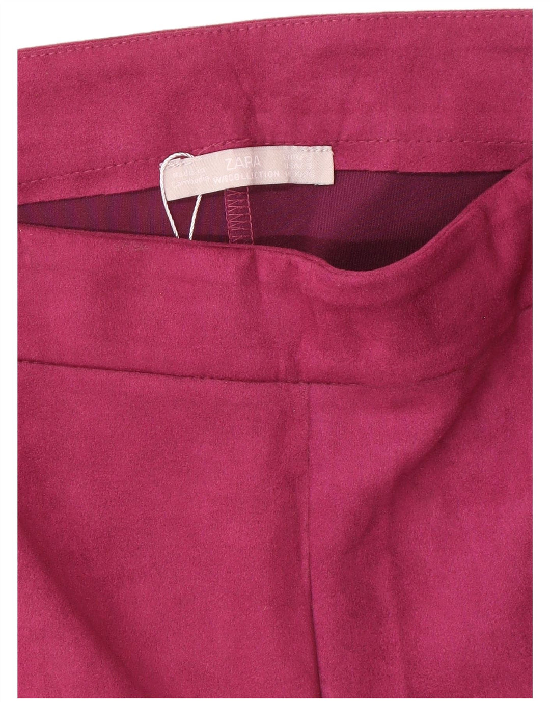 Pantaloni scurti casual pentru femei Zara, mici W26, poliester roz
