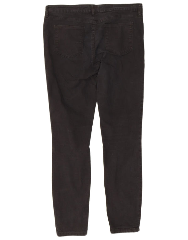 Fat Face Blugi skinny pentru femei UK 14 Large W34 L28 Bumbac negru