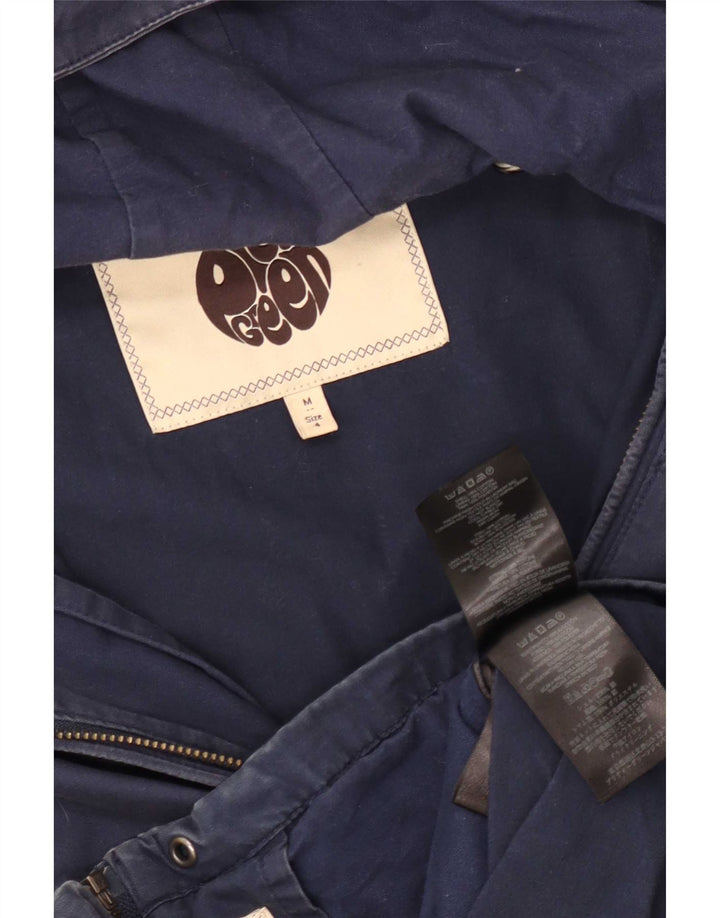 Jachetă bomber cu glugă pentru bărbați Pretty Green UK 38 Medium bleumarin Bumbac