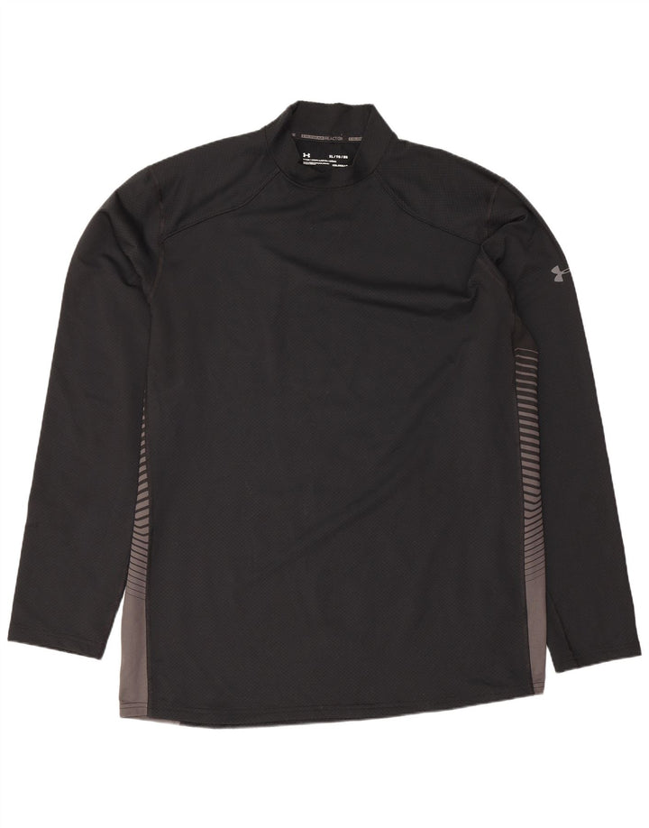 Under Armour pentru bărbați Cold Gear Top cu mânecă lungă XL, negru, poliester color bloc