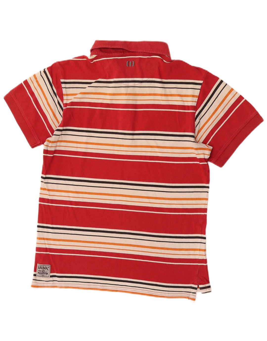 Tricou polo Animal pentru bărbați, bumbac cu dungi roșii medii