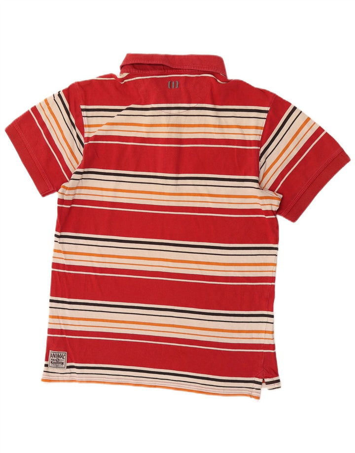 Tricou polo Animal pentru bărbați, bumbac cu dungi roșii medii