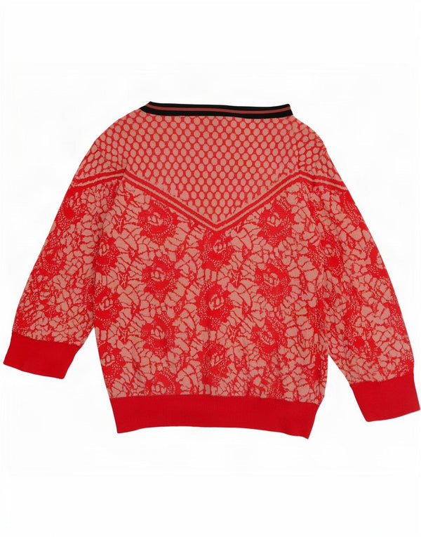 Chiara Bertani Pulover pentru femeie cu gâtul barca UK 10 Small Red Floral