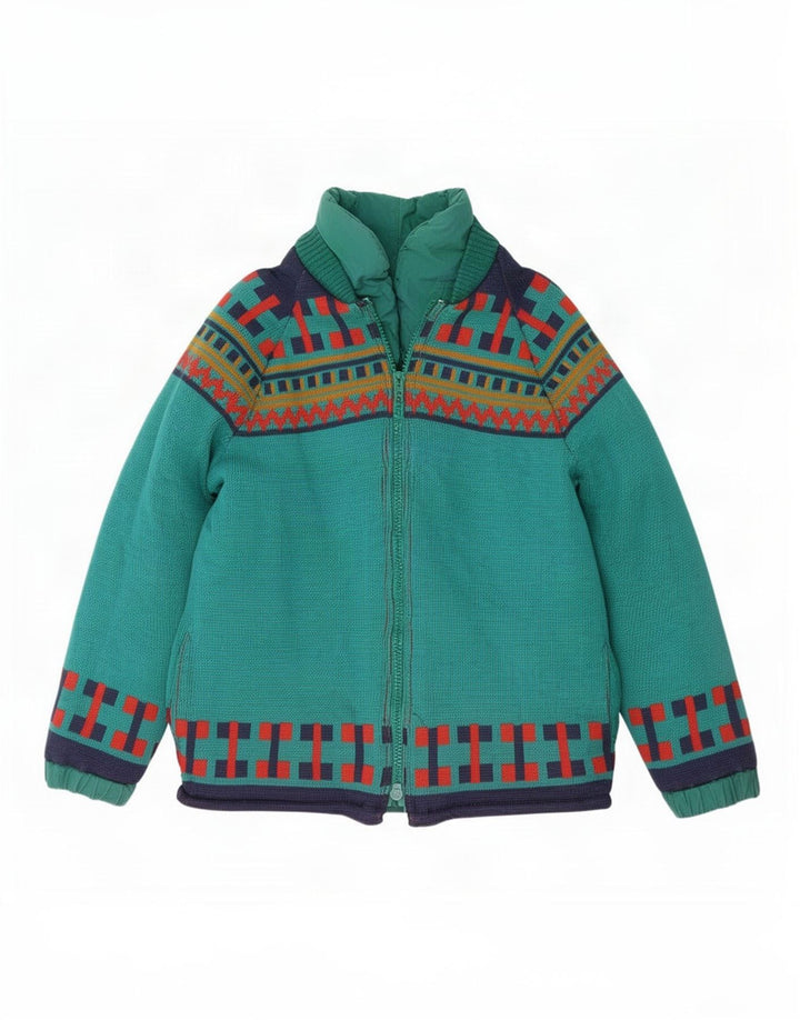 Jachetă reversibilă pentru bărbați Brunik UK 38 Medium Green Geometric