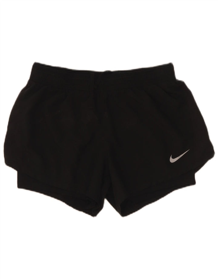 Pantaloni scurti sport Nike pentru femei UK 12 Poliester mediu negru