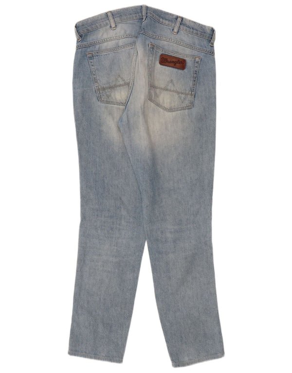 Blugi conici Wrangler pentru bărbați Greensboro Acid Wash W34 L32, bumbac albastru