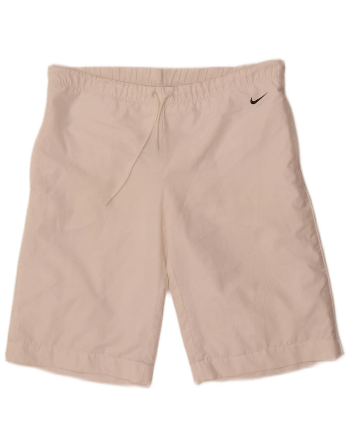 Pantaloni scurti sport Nike pentru femei Marea Britanie 14/16 Poliester alb mare