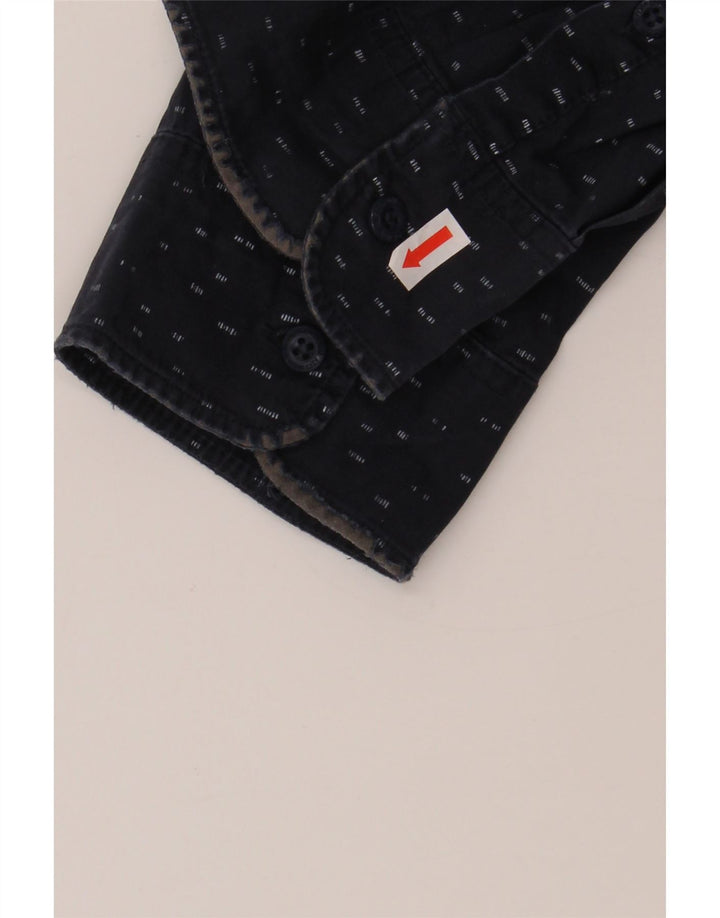 TOMMY HILFIGER Mens Abstract Pattern Shirt XL Navy Blue Vintage Tommy Hilfiger and Second-Hand Tommy Hilfiger from Messina Hembry 