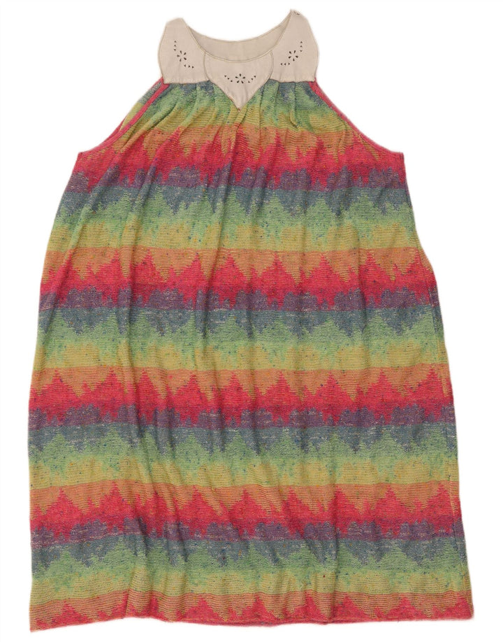 Rochie de bază fără mâneci vintage pentru femei UK 12 Medium, multicolore, în dungi