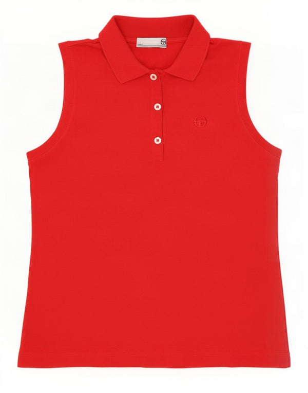 Tricou polo fără mâneci pentru femei Sergio Tacchini IT 44 Medium Red